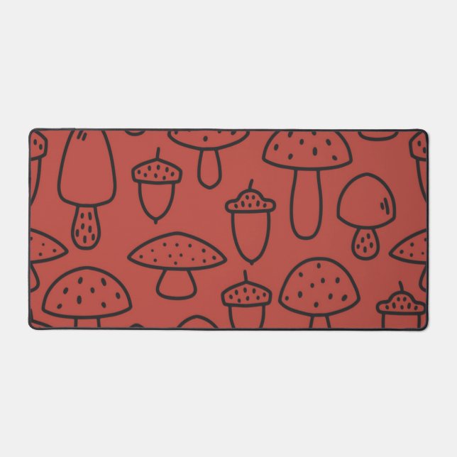 Mushroom pattern desk mat (Front)
