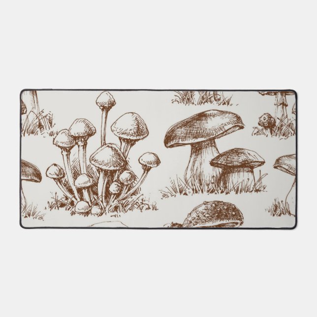 Mushroom pattern desk mat (Front)