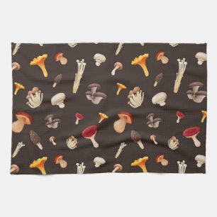 Mushroom pattern kitchen towel