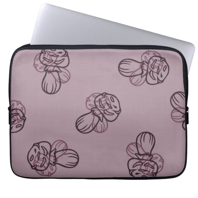 Mushroom pattern laptop sleeve (Front)