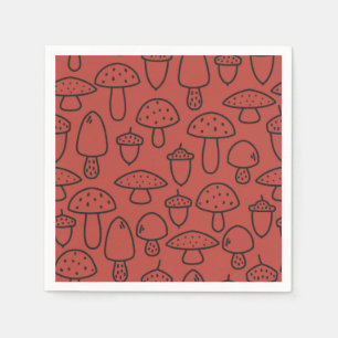 Mushroom pattern napkin