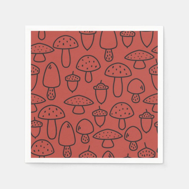 Mushroom pattern napkin (Front)