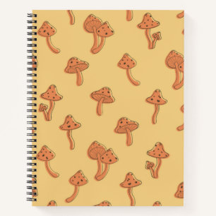 Mushroom pattern notebook