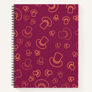 Mushroom pattern notebook