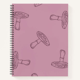 Mushroom pattern notebook