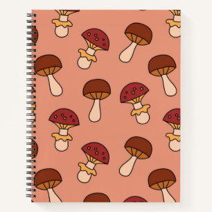 Mushroom pattern notebook