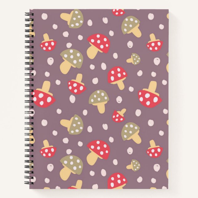 Mushroom pattern notebook (Front)
