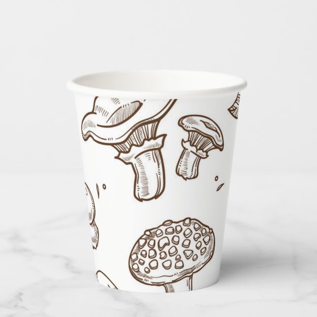 Mushroom pattern paper cups (Front)