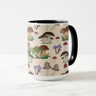 Mushroom Pattern Personalized  Mug