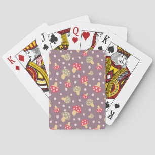 Mushroom pattern playing cards