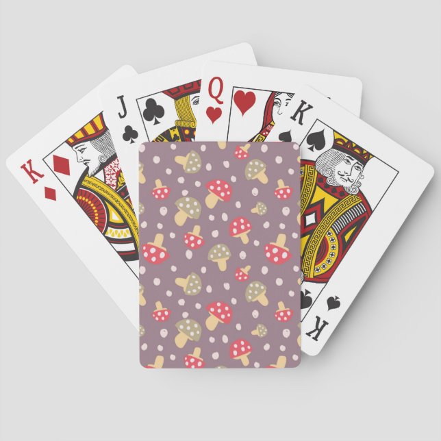 Mushroom pattern playing cards (Back)