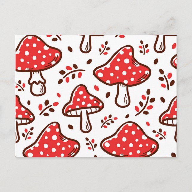 Mushroom pattern postcard (Front)