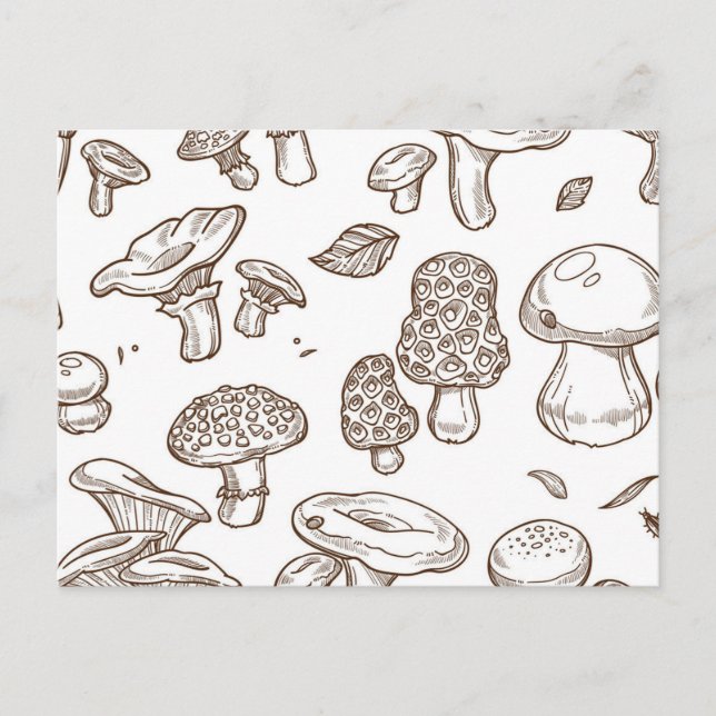 Mushroom pattern postcard (Front)