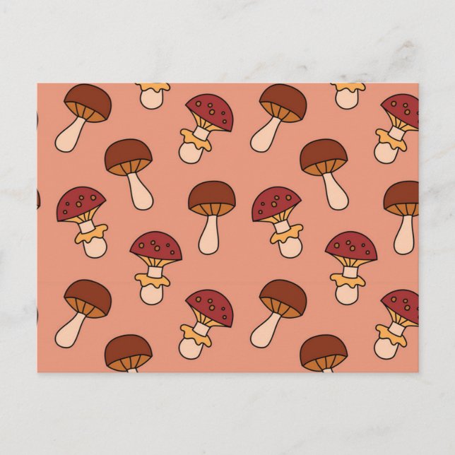 Mushroom pattern postcard (Front)