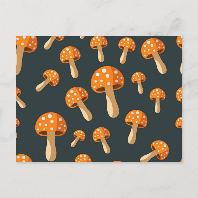 Mushroom pattern postcard (Front)