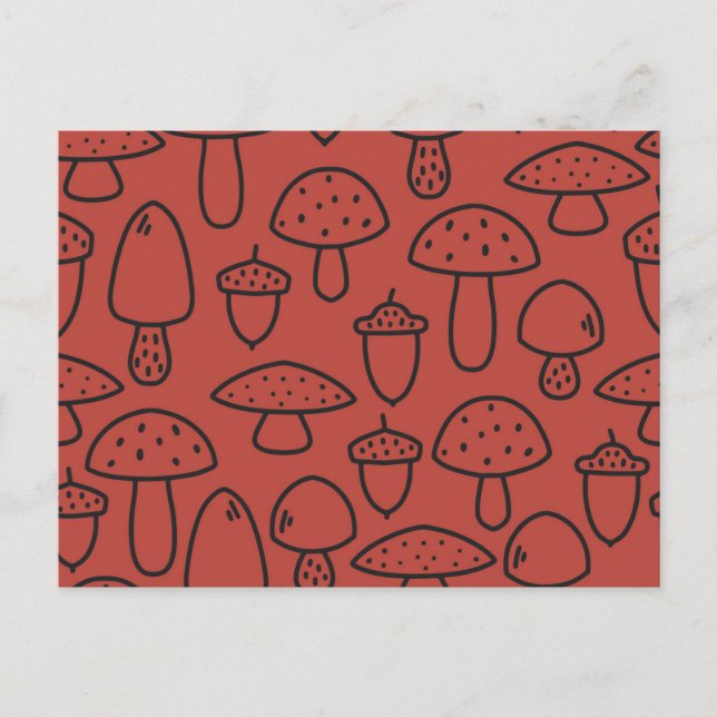 Mushroom pattern postcard (Front)