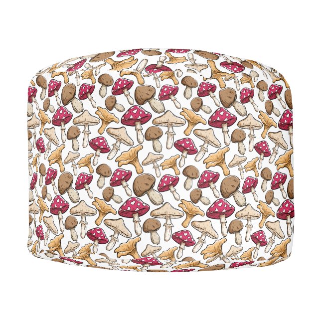 Mushroom Pattern poufs (Front)