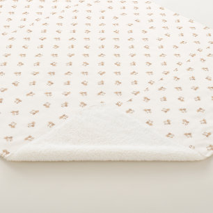 Mushroom pattern sherpa blanket