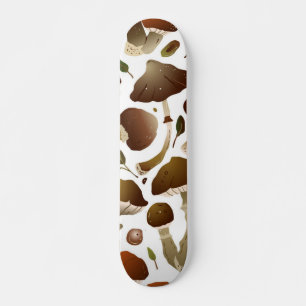 Mushroom pattern skateboard