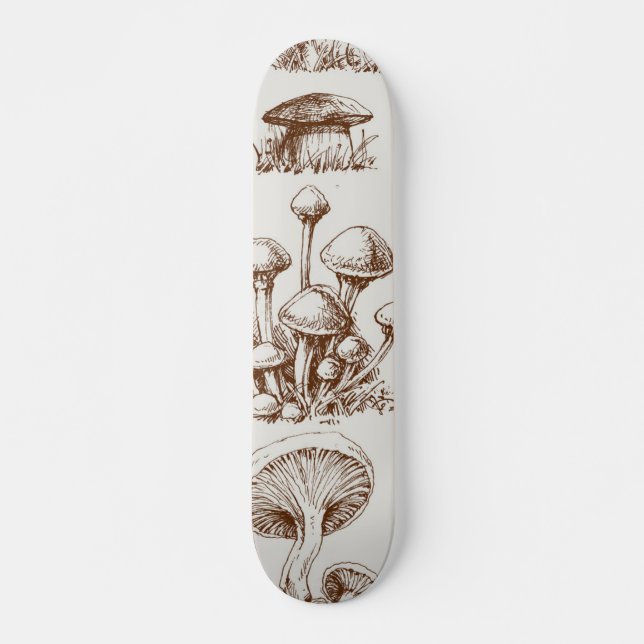 Mushroom pattern skateboard (Front)