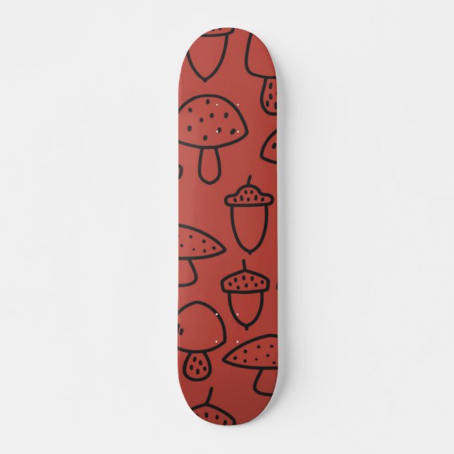Mushroom pattern skateboard (Front)