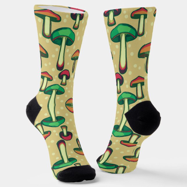 Mushroom pattern socks (Angled)