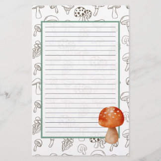 Mushroom Pattern Stationery