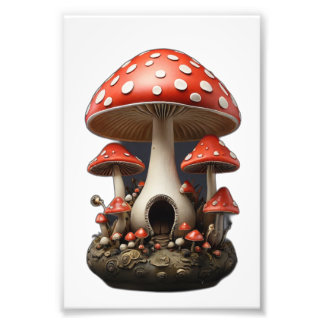 Mushroom photo print