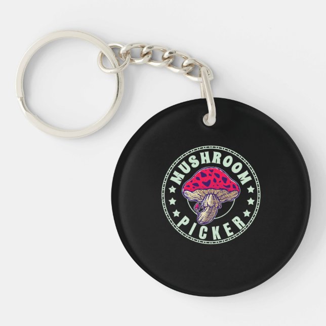 Mushroom Picker Keychain (Front)