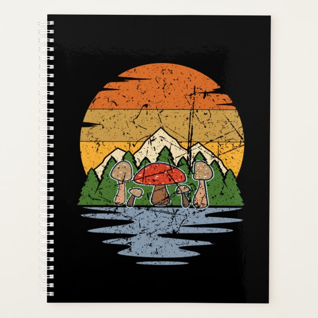 Mushroom Picking Retro Planner (Front)