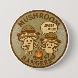 Mushroom Rangers Spore The Wild Outdoor Adventure 3 Inch Round Button