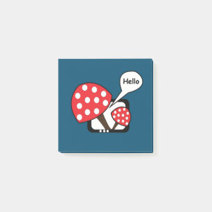 Mushroom Red Mushroom Saying Hello From Television Post-it Notes