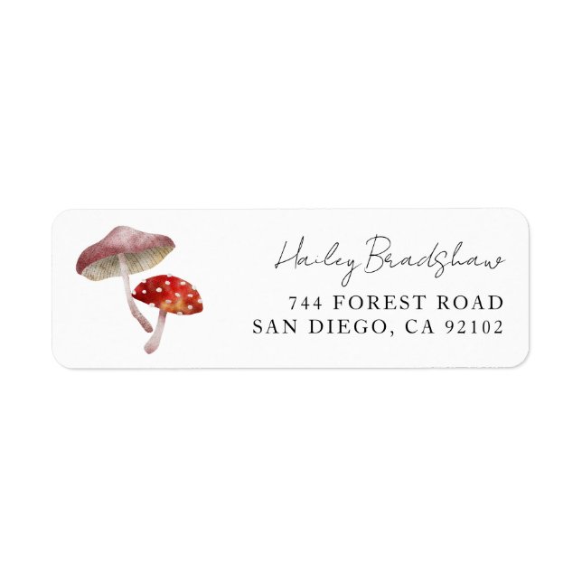 Mushroom Return Address Label (Front)