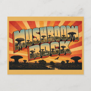 Mushroom Rock Kansas Sandstone Concretions Prairie Postcard