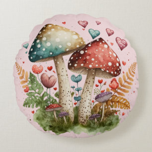 Mushroom  round pillow