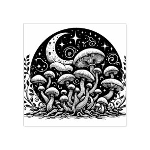 Mushroom Rubber Stamp  
