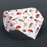Mushroom Rustic Pattern Neck Tie<br><div class="desc">Whimsical tie featuring hand painted illustration of various mushrooms.</div>