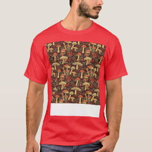 Mushroom Seamless Pattern Fungus Hippie Shroom Eno T-Shirt