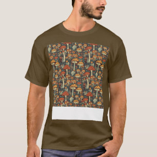 Mushroom Seamless Pattern Fungus Hippie Shroom Eno T-Shirt