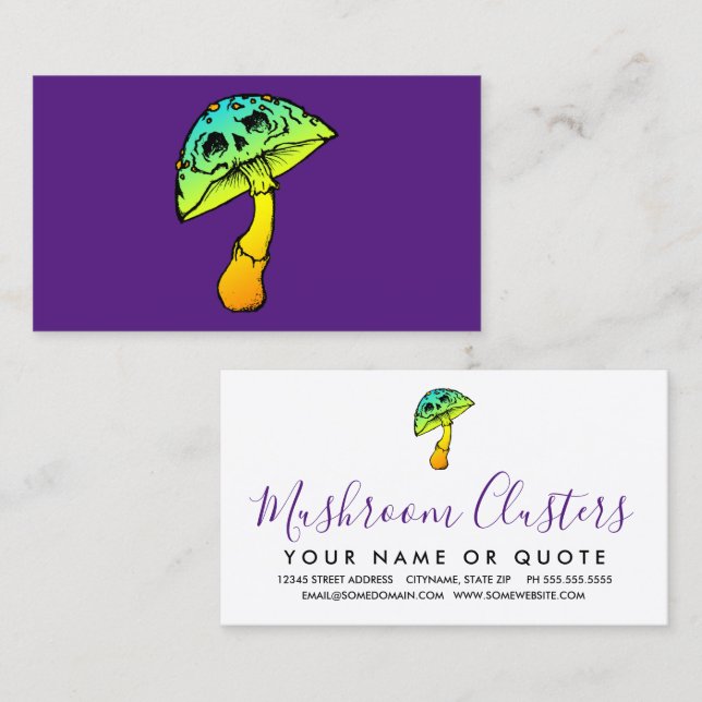 mushroom skull business card (Front/Back)