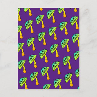 mushroom skull greeting card