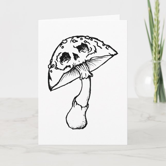 mushroom skull notebook card (Front)