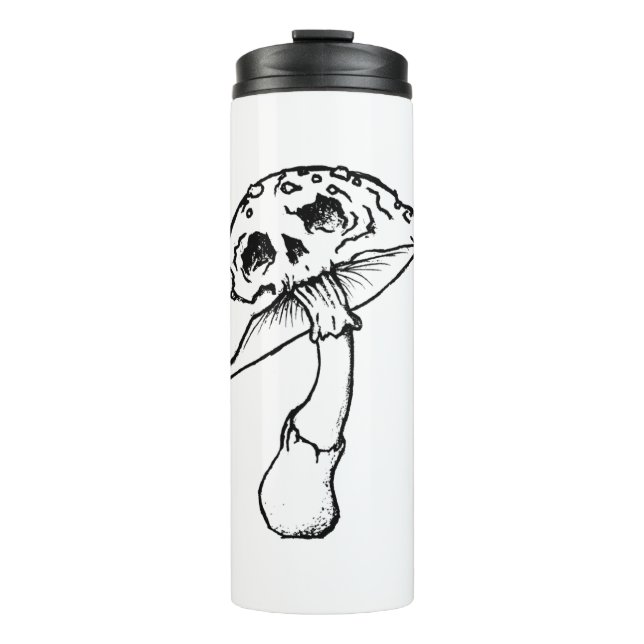 mushroom skull thermal tumbler (Front)