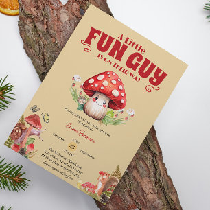 Mushroom Snail Woodland Fall baby shower Custom Invitation