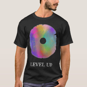 Mushroom Spore Print  Level Up Psychedelic Mushroo T-Shirt