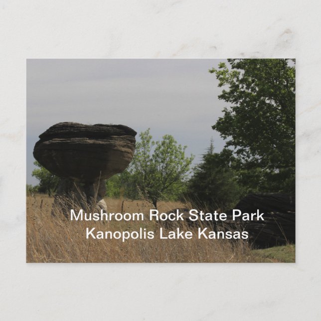 Mushroom State Park Kanopolis Lake Carte POST CART (Devant)