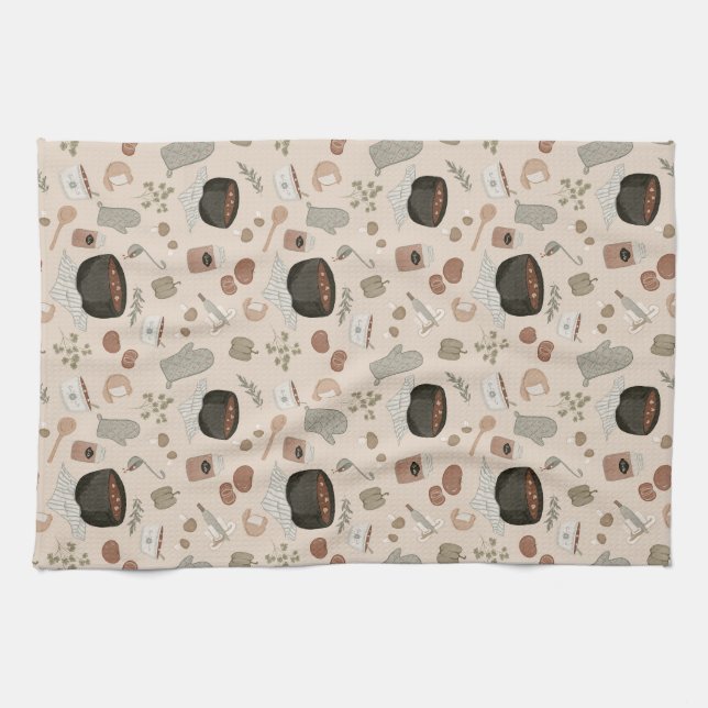 Mushroom Stew Kitchen Towel (Horizontal)