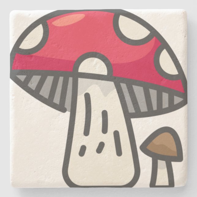 mushroom stone coaster (Front)