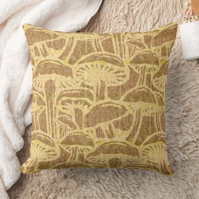 Mushroom story pattern throw pillow (Blanket)
