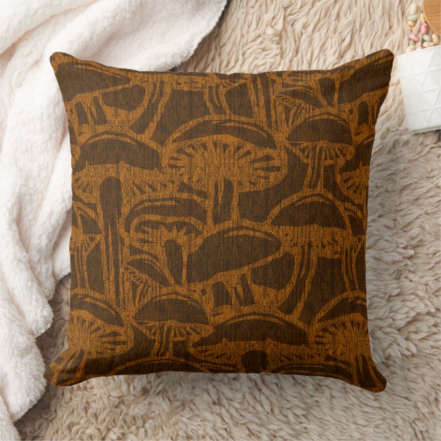 Mushroom story pattern throw pillow (Blanket)